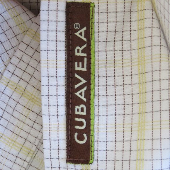 Cubavera*‎ Men's Short Sleeve Button Down Straight Hem plaid Shirt~ Size Large - Picture 5 of 12